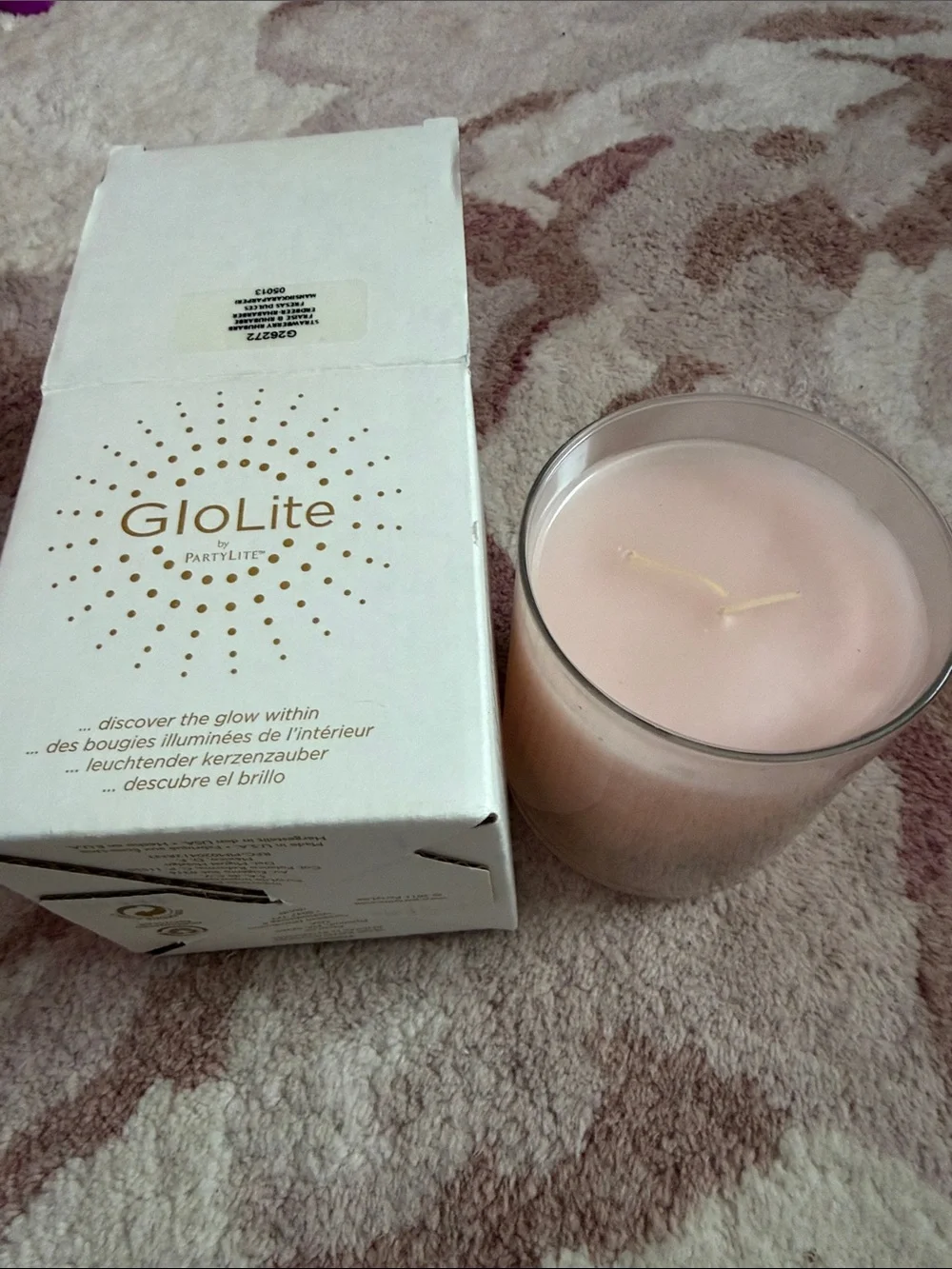 PartyLite GloLite Strawberry Rhubarb Candle